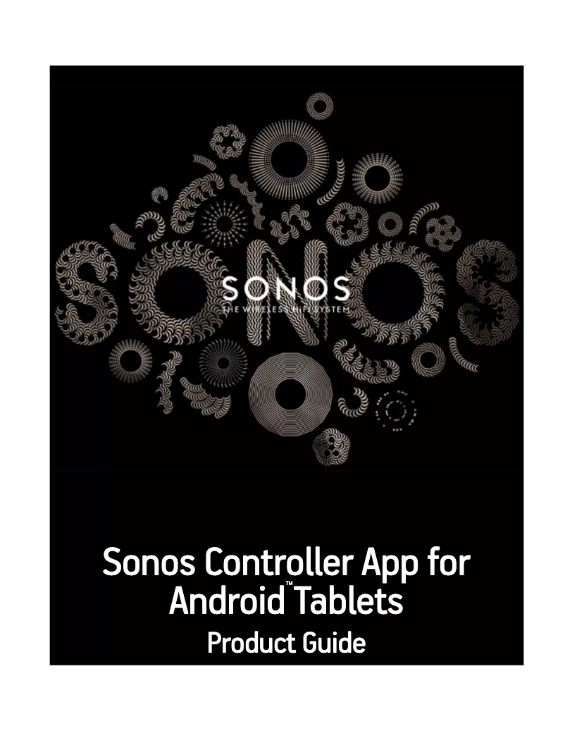Page 1 de la notice Manuel utilisateur Sonos Controller App for Android Tablets