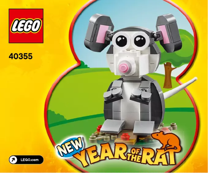 Page 1 de la notice Manuel utilisateur Lego Year of the Rat 40355