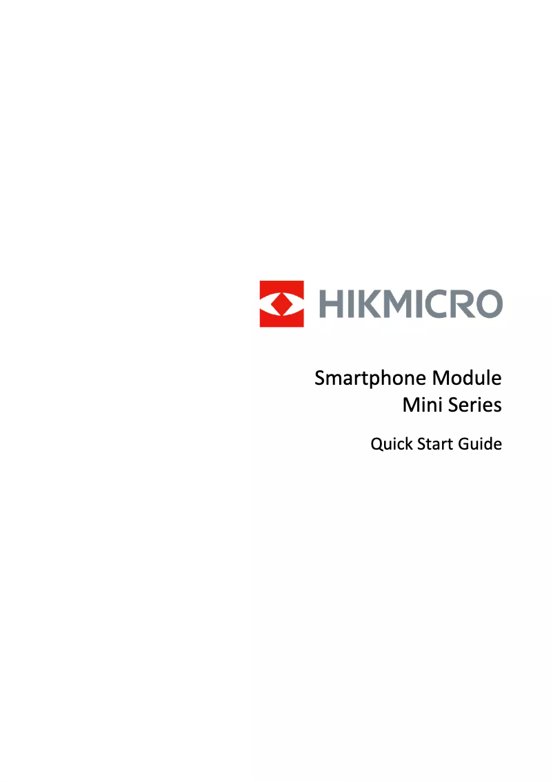 Page n°1 - Manuel utilisateur Hikmicro Mini2