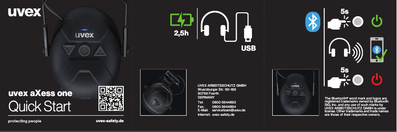 Page n°1 - Manuel utilisateur Uvex aXess one
