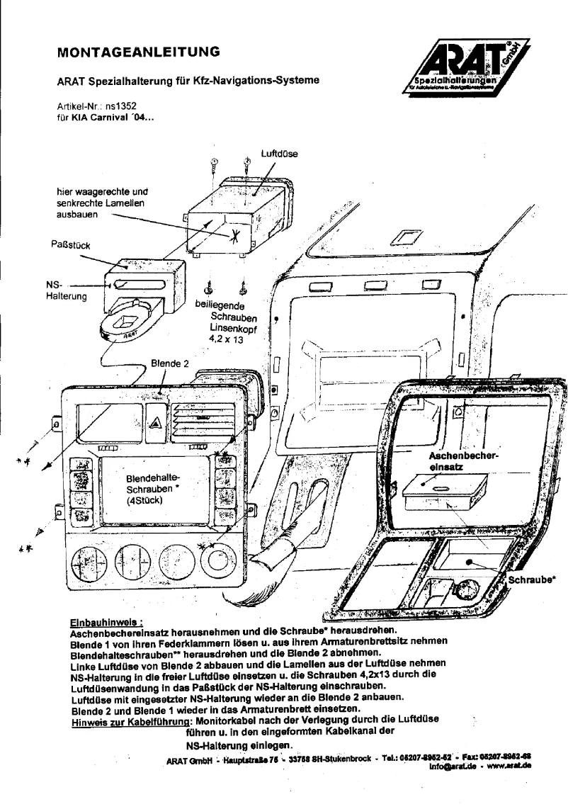 Image de la première page du manuel de l'appareil NS1352