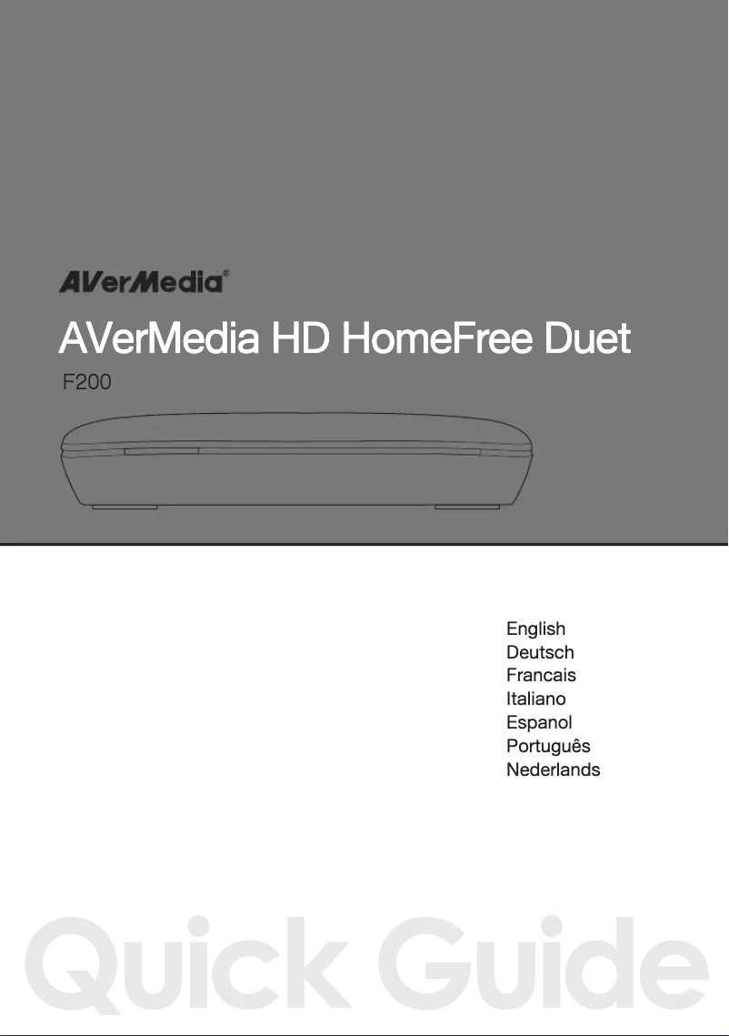 Page 1 de la notice Manuel utilisateur AVerMedia F200