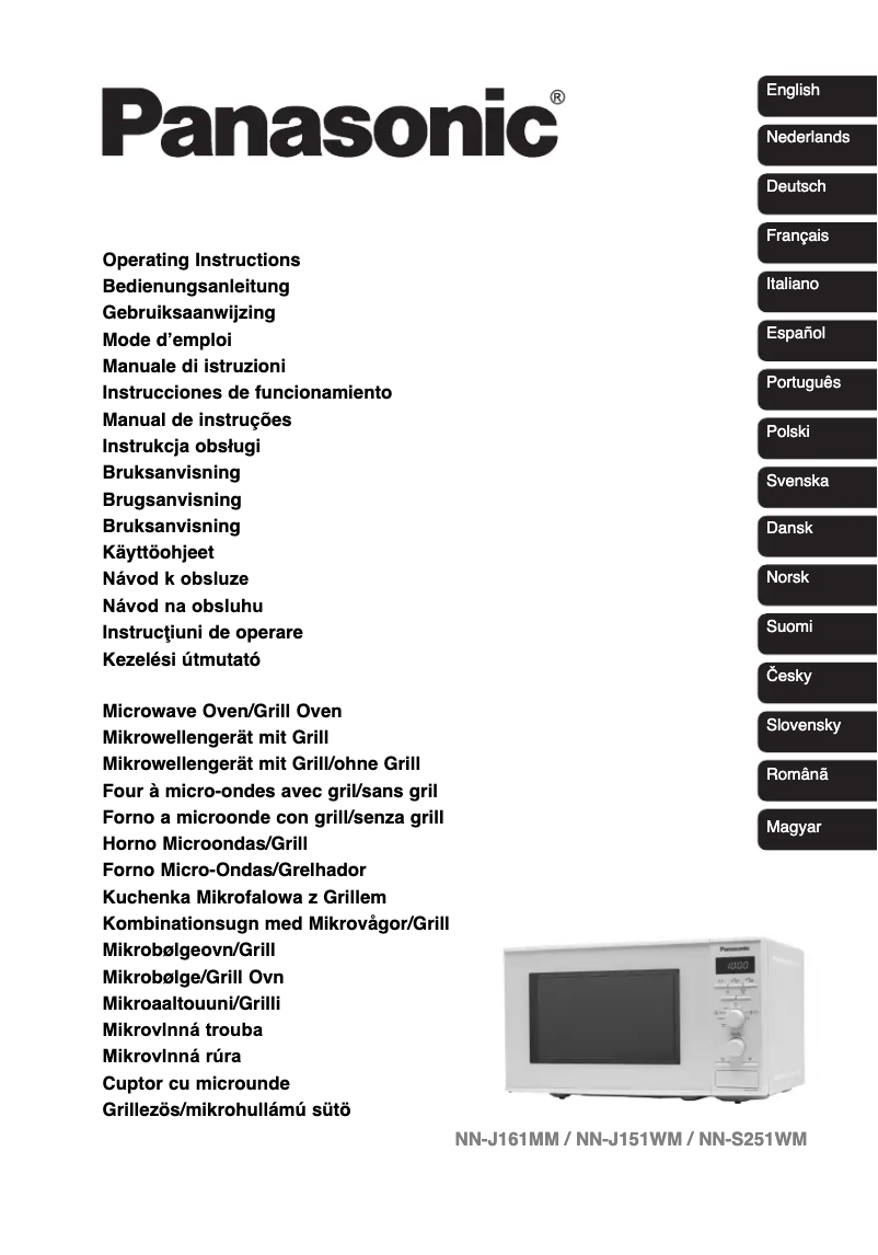 Page n°1 - Manuel utilisateur Panasonic NN-S251WM