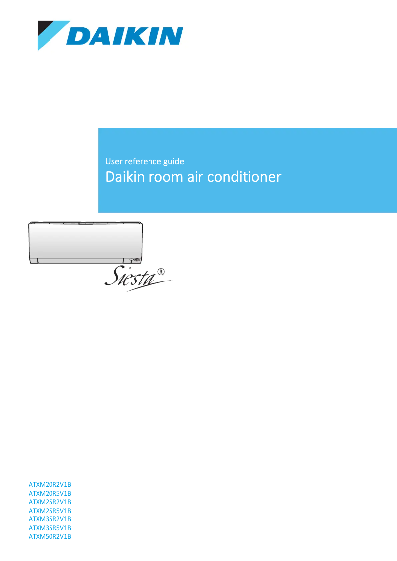 Page 1 de la notice Manuel utilisateur Daikin ATXM25R2V1B