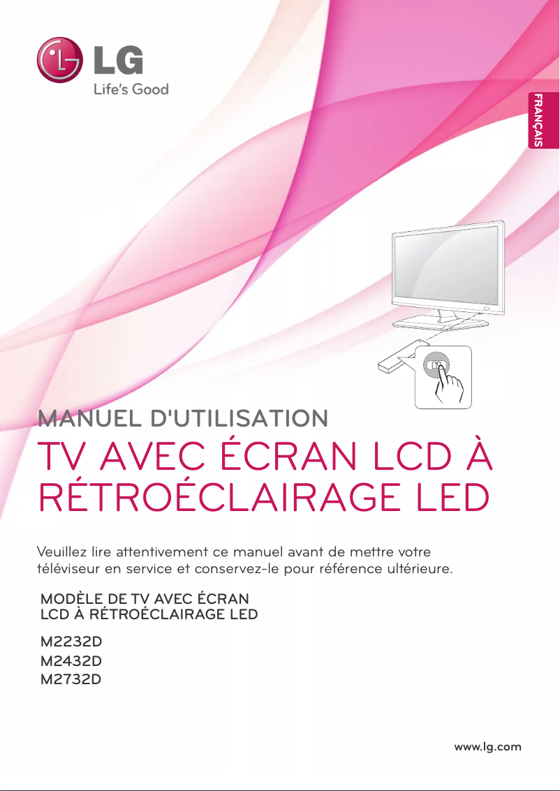 Page 1 de la notice Manuel utilisateur LG M2432D