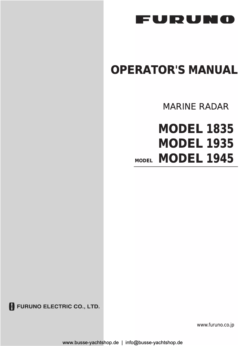 Page n°1 - Manuel utilisateur Furuno 1945