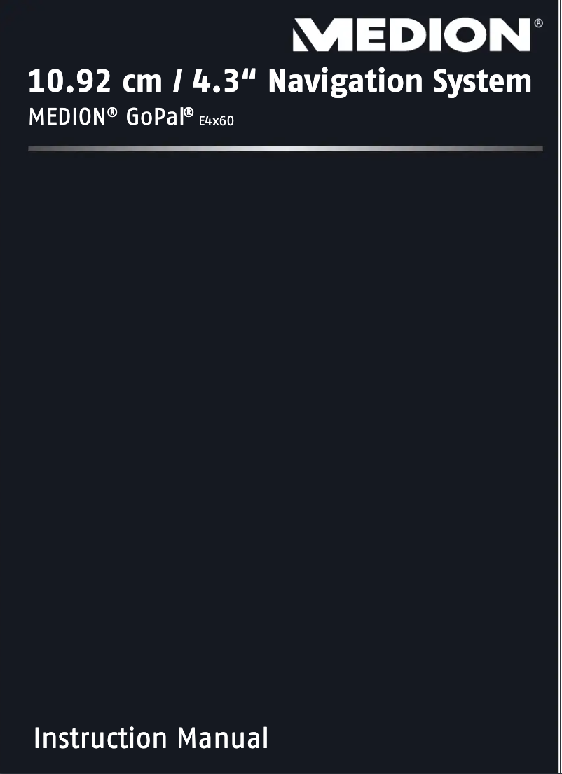 Page 1 de la notice Manuel utilisateur Medion GoPal E4260 M40 (MD 98196)