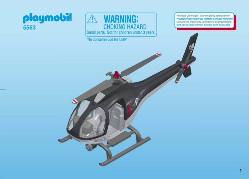 Page n°1 - Manuel utilisateur Playmobil City Action SWAT Helicopter 5563