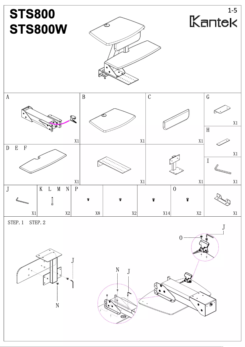 Imagen de la primera página del manual del dispositivo STS800