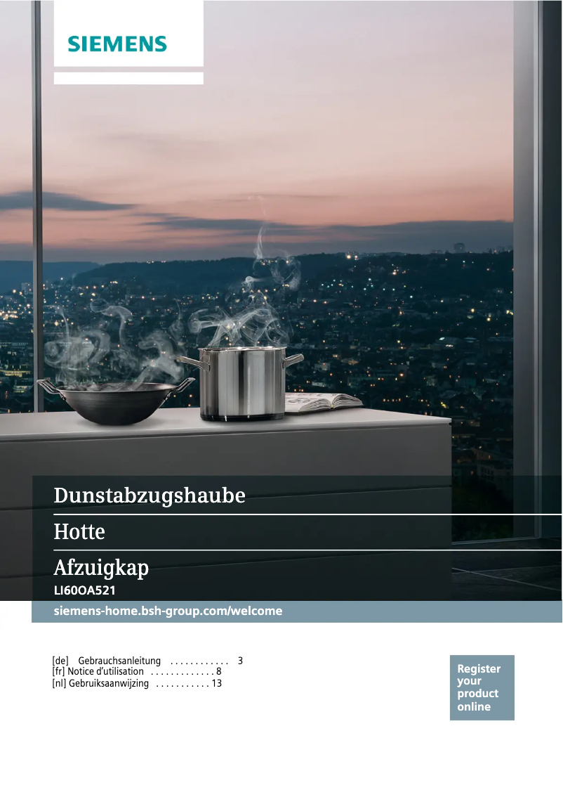 Page n°1 - Manuel utilisateur Siemens iQ100 LI60OA521