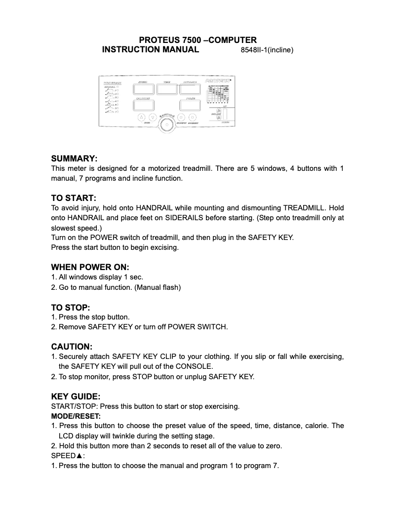 Page 1 de la notice Manuel utilisateur Proteus MTM-7500