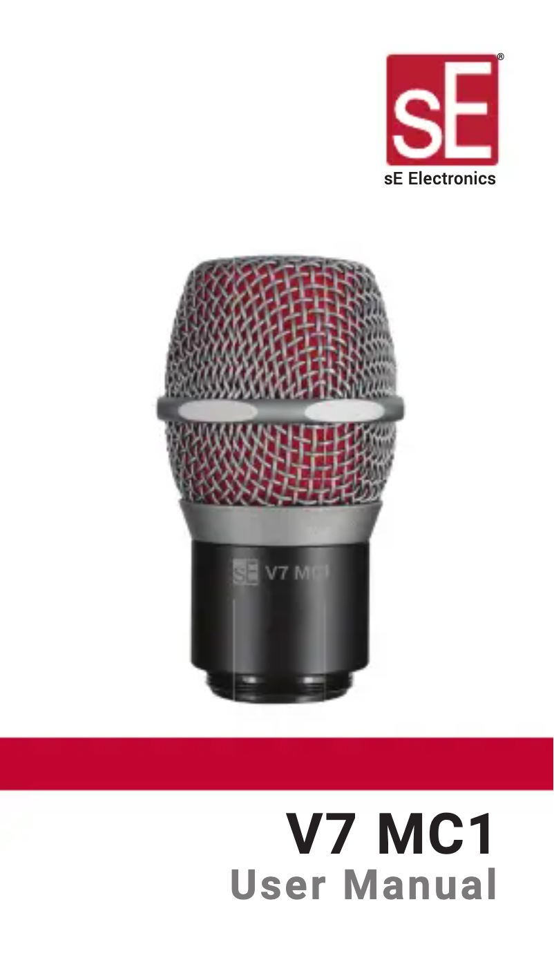 Page n°1 - Manuel utilisateur SE Electronics V7 MC1