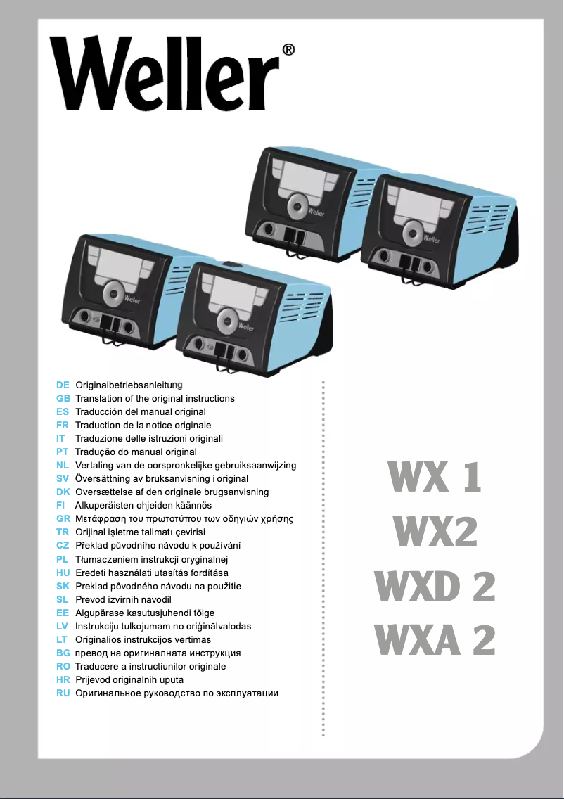 Image de la première page du manuel de l'appareil WX 2011