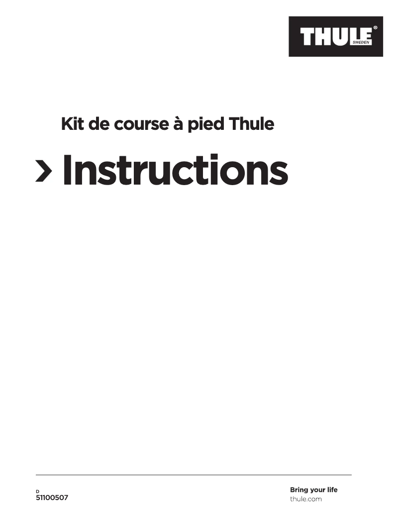Page 1 de la notice Manuel utilisateur Thule Jogging-Set