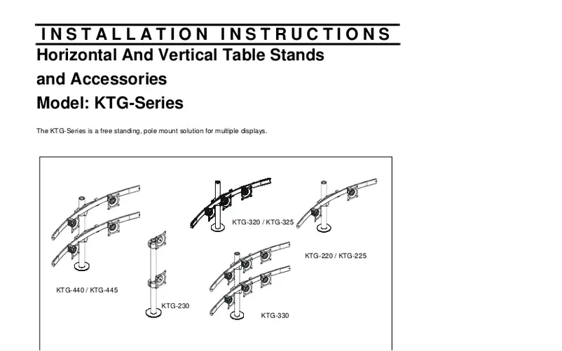 Page n°1 - Manuel utilisateur Chief KTG320S