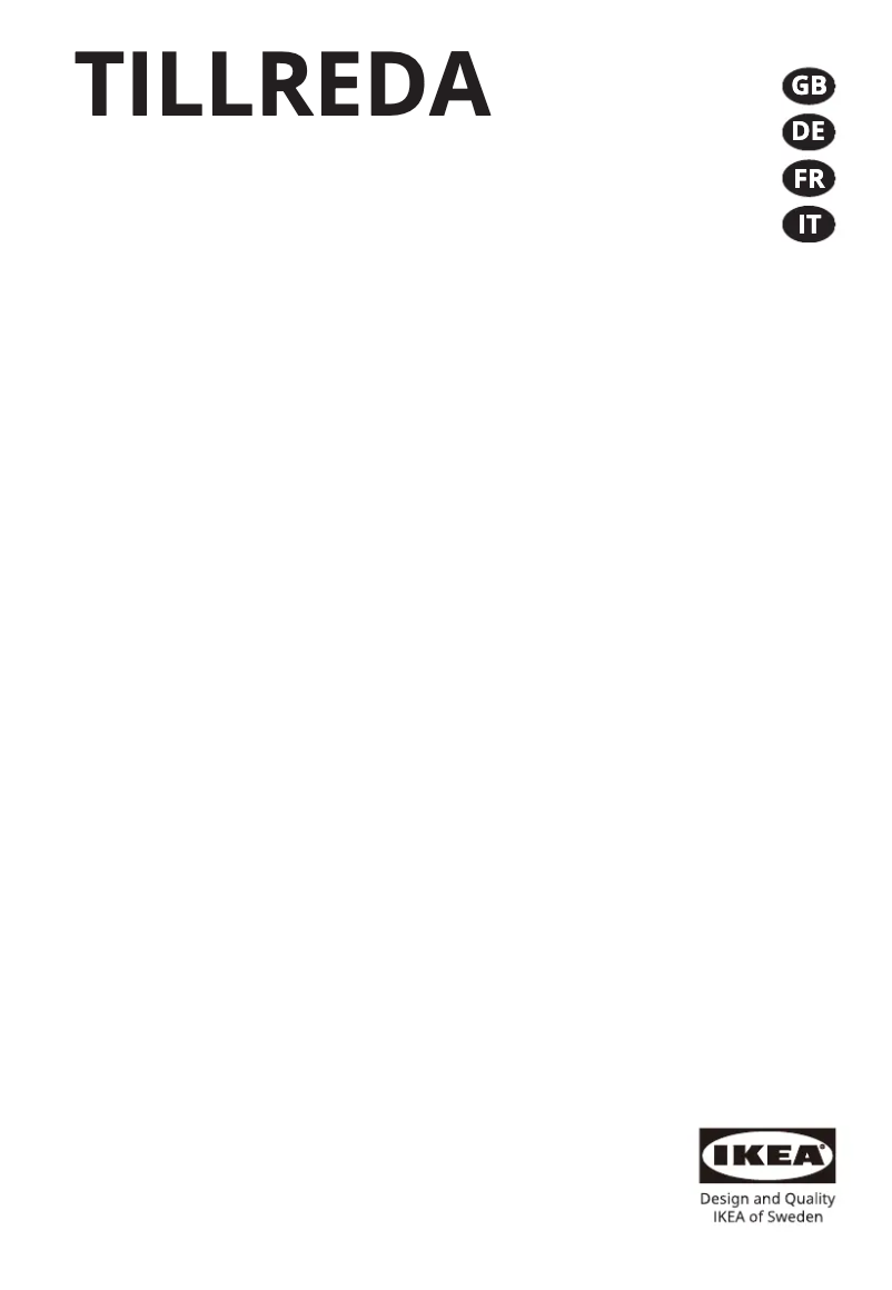 Image de la première page du manuel de l'appareil TILLREDA 304.970.94