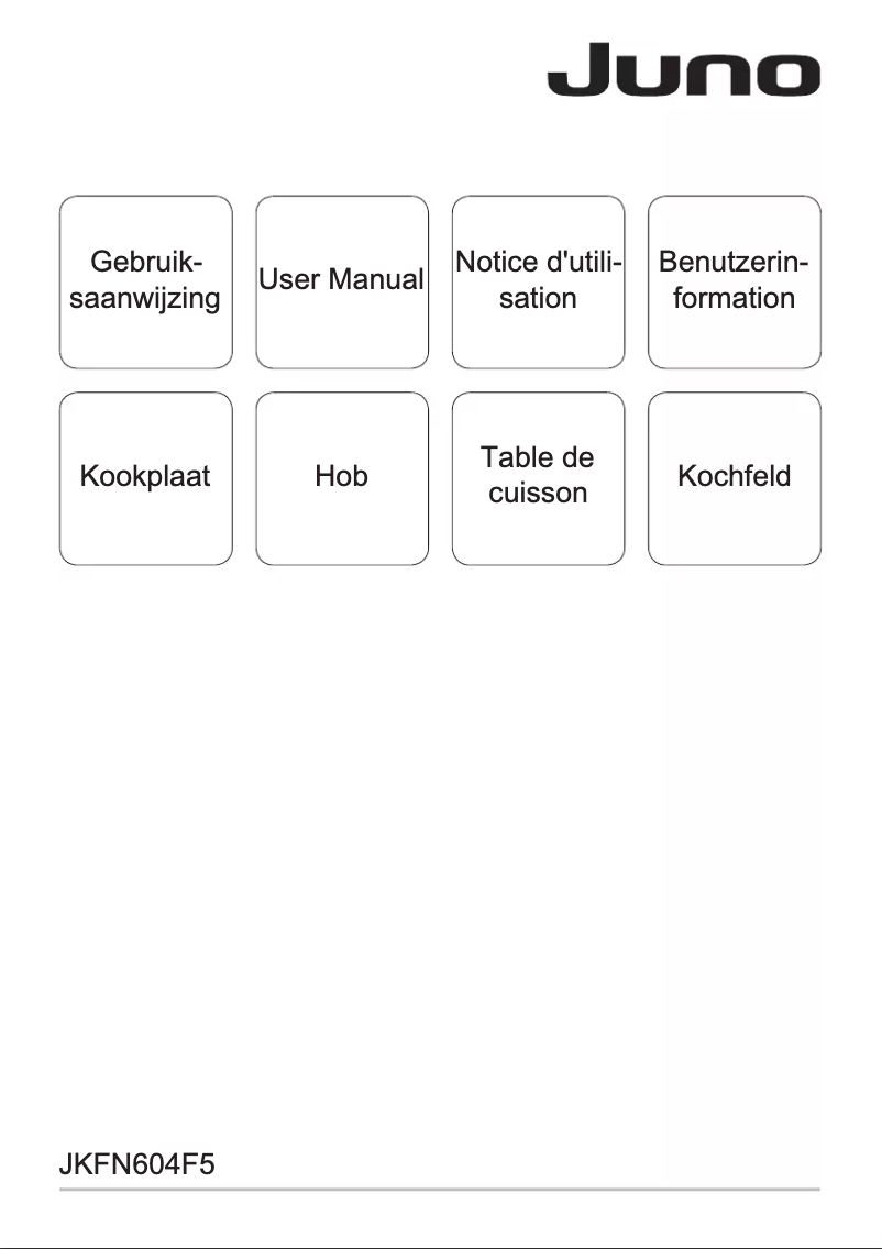 Page n°1 - Manuel utilisateur Juno JKFN604F5
