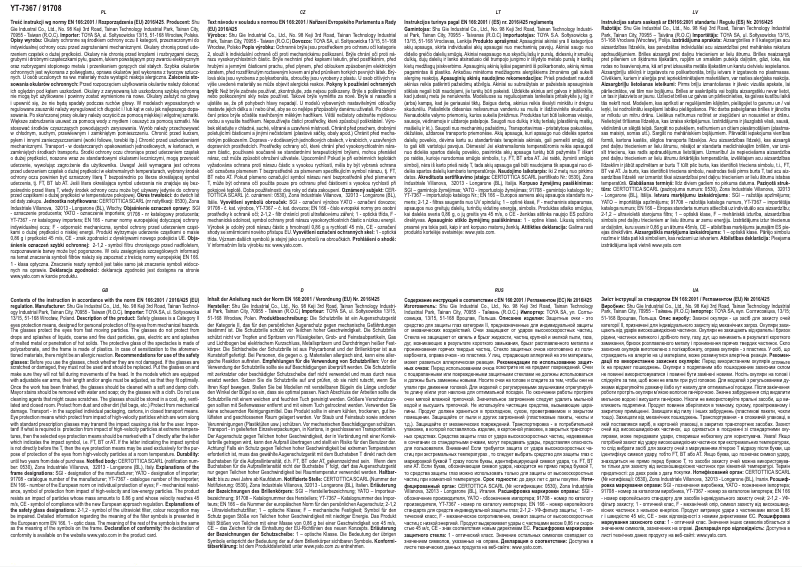 Page 1 de la notice Manuel utilisateur Yato YT-7367