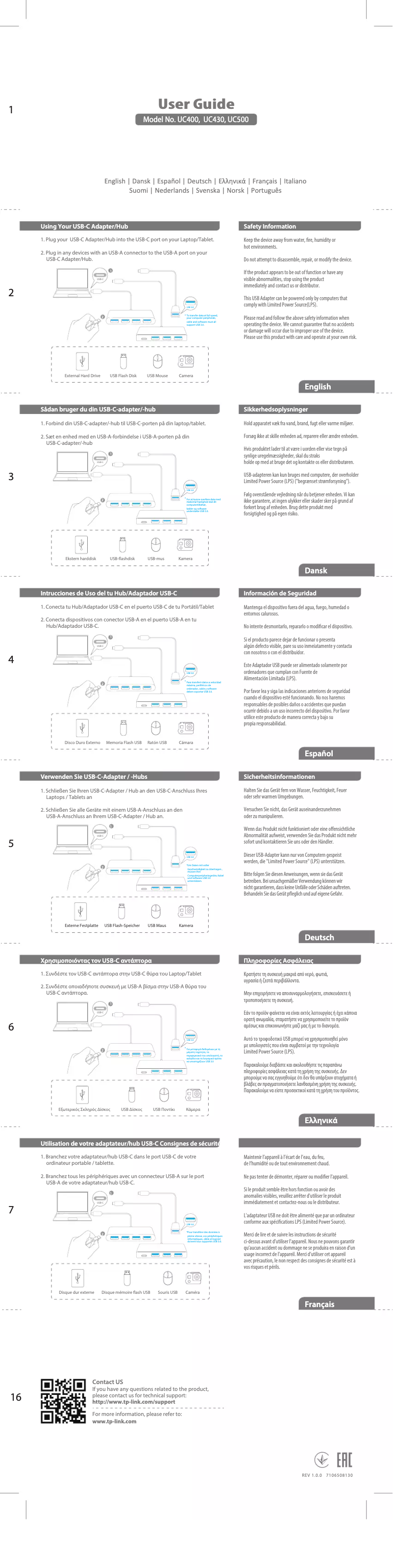 Page n°1 - Manuel utilisateur TP-Link UC430