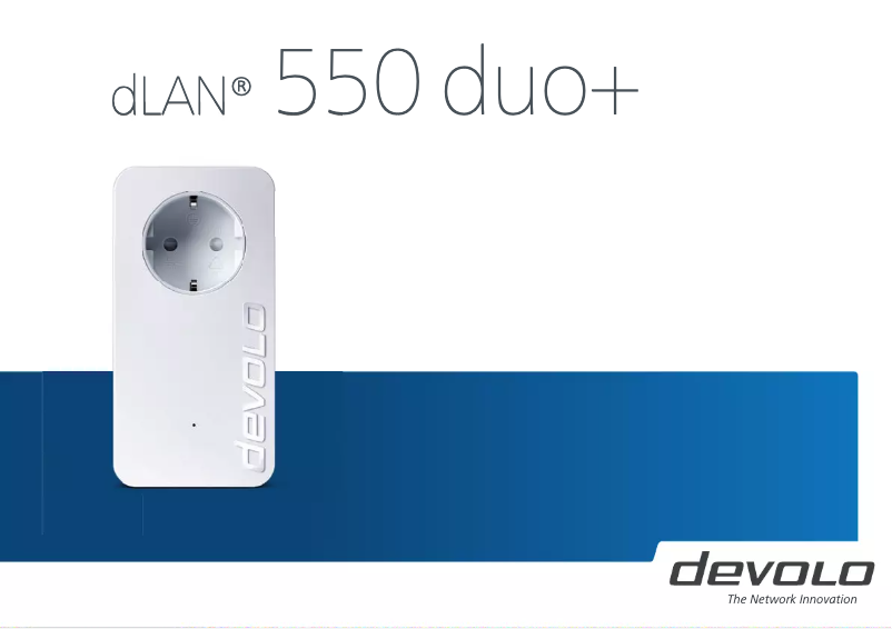 Page n°1 - Manuel utilisateur Devolo dLAN 550 duo+