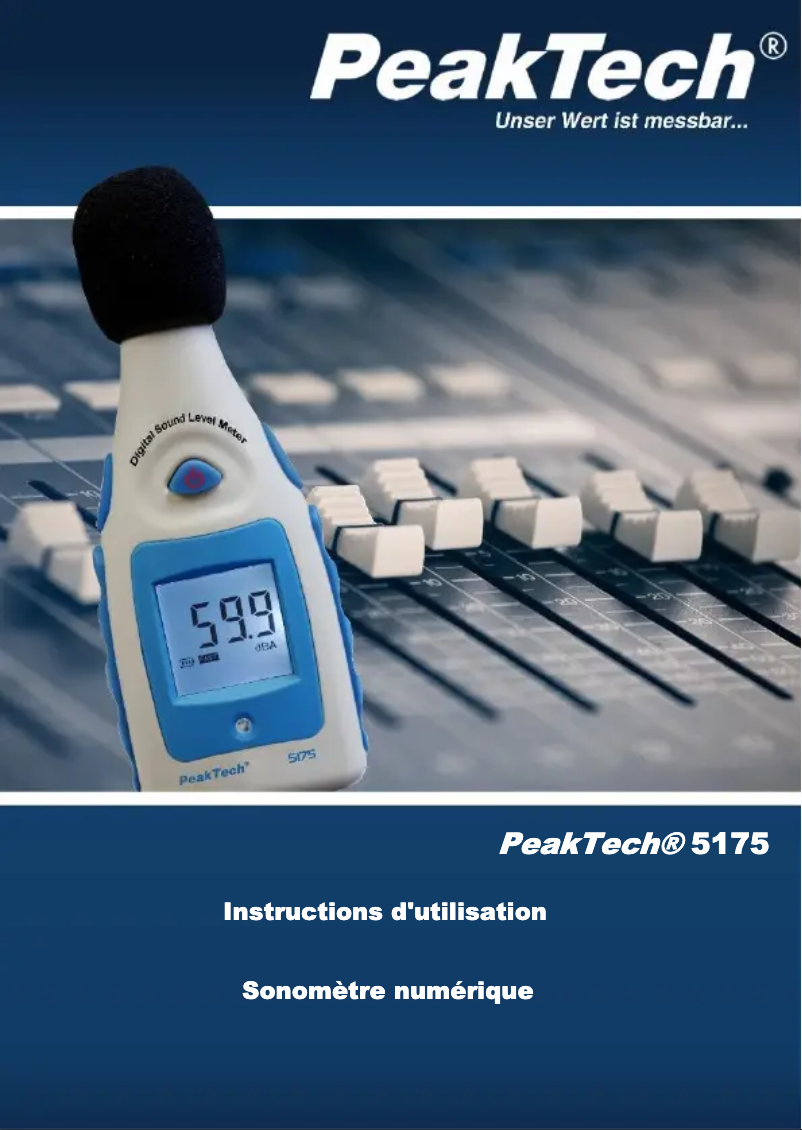 Page n°1 - Manuel utilisateur PeakTech 5175