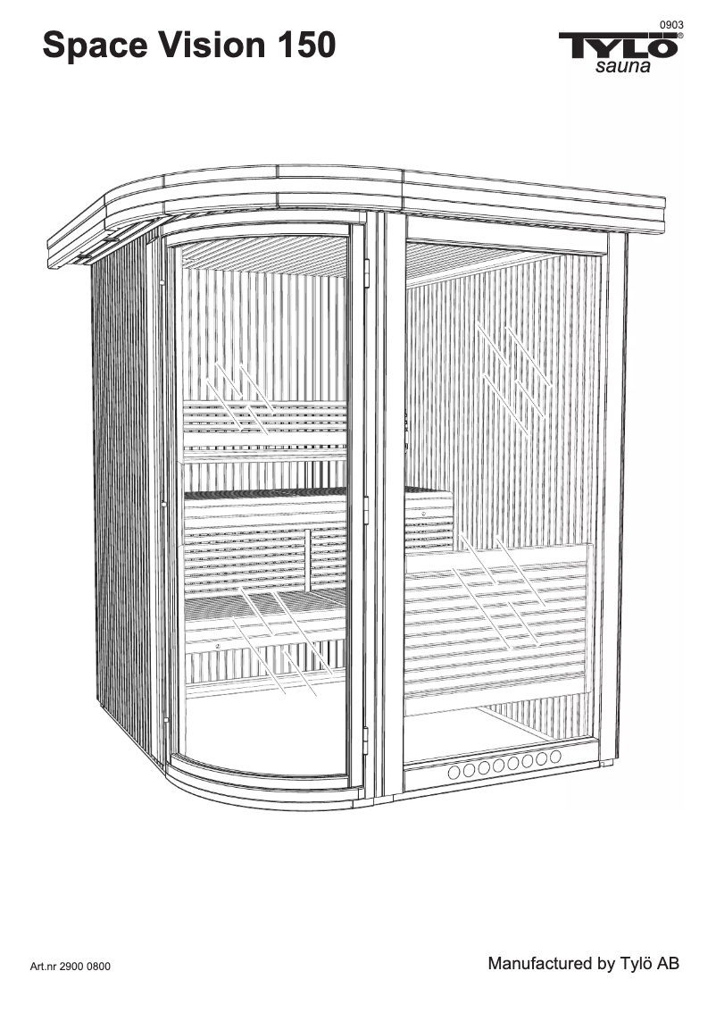 Page 1 de la notice Manuel utilisateur Tylö Space Vision 150