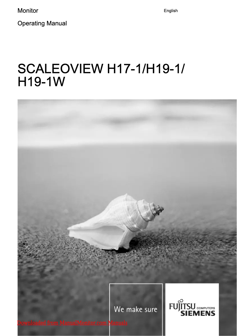 Page n°1 - Manuel utilisateur Fujitsu Siemens Scaleoview H17-1