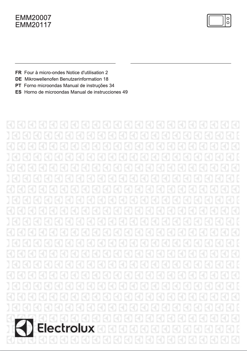 Page n°1 - Manuel utilisateur Electrolux EMM20007OX