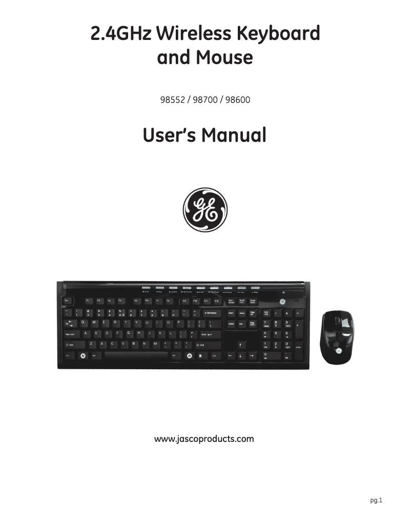 First page image of the manual for 98552