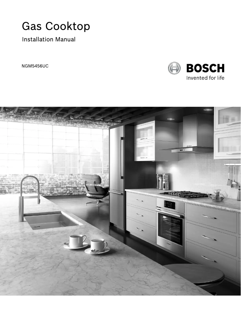 Page 1 of the manual Installation Guide Bosch NGM5456UC