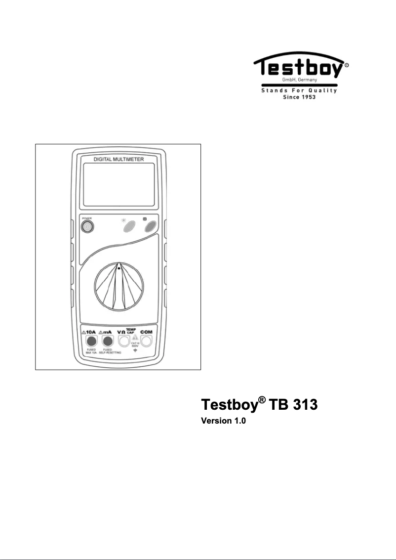 Página 1 del manual Manual de usuario Testboy TB 313