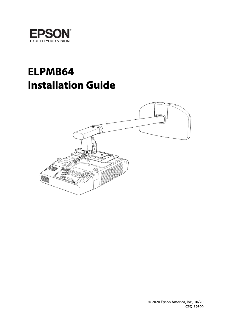 Page n°1 - Manuel utilisateur Epson ELPMB64