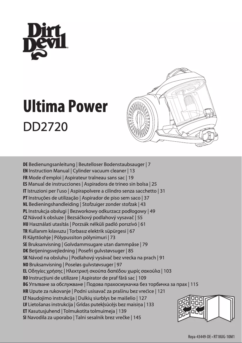 Page n°1 - Manuel utilisateur Dirt Devil Ultima Power DD2720