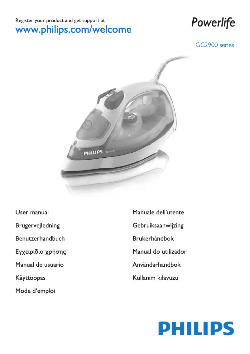 Página 1 del manual Guía de inicio rápido Philips PowerLife GC2905