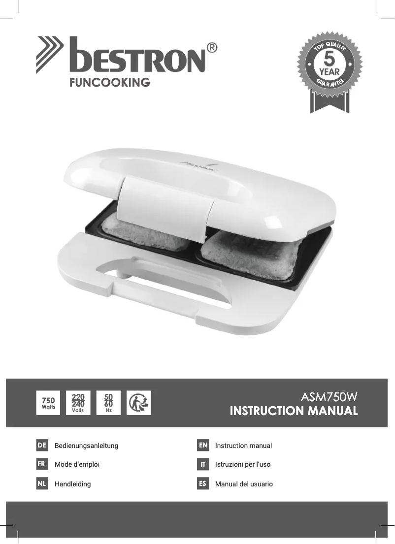 Page n°1 - Mode d'emploi Bestron ASM750W