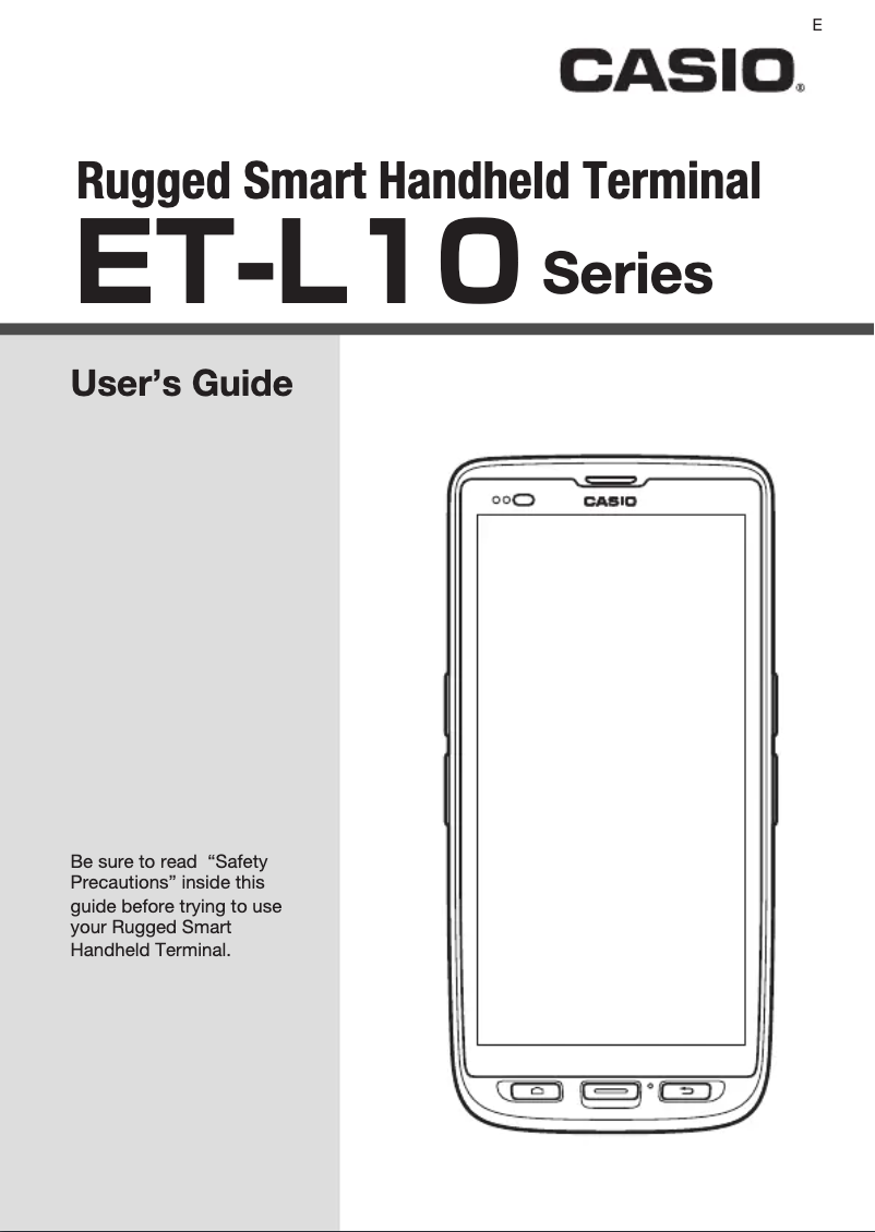 Page 1 de la notice Manuel utilisateur Casio ET-L10