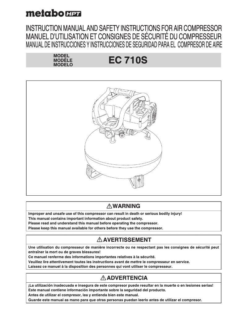 Image de la première page du manuel de l'appareil EC 710S