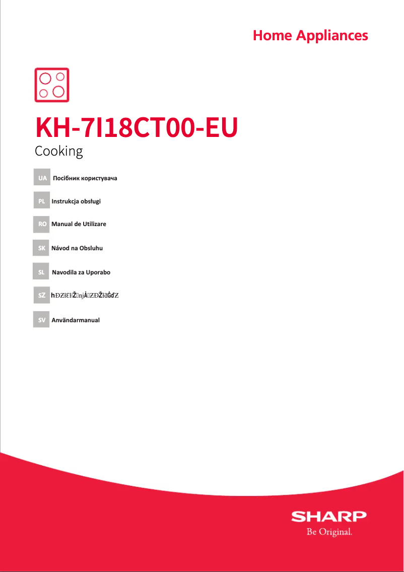 Page 1 de la notice Manuel utilisateur Sharp KH-7I18CT00-EU