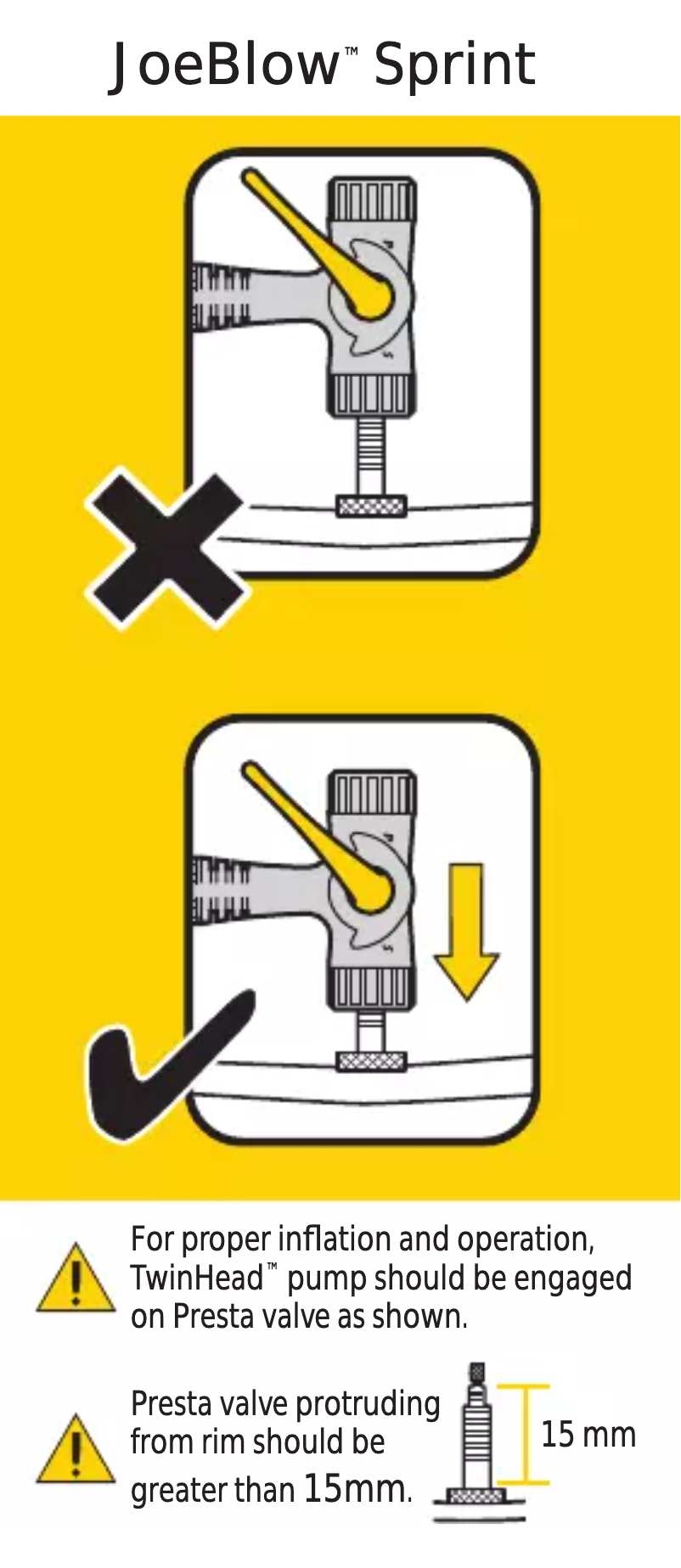 Page 1 de la notice Manuel utilisateur Topeak JoeBlow Sprint