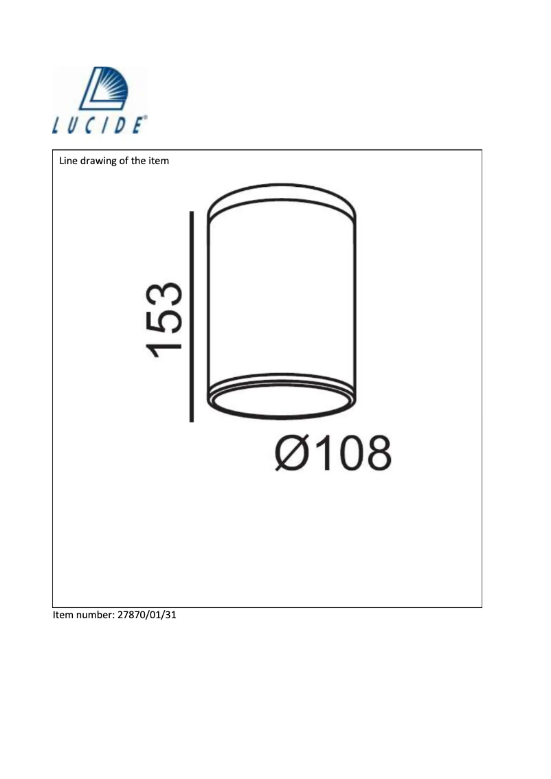 Page n°1 - Manuel utilisateur Lucide Tubix
