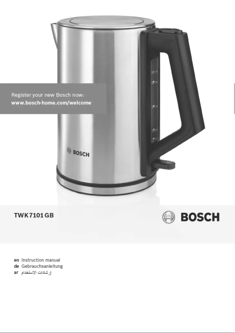 Página 1 del manual Manual de usuario Bosch TWK7101GB