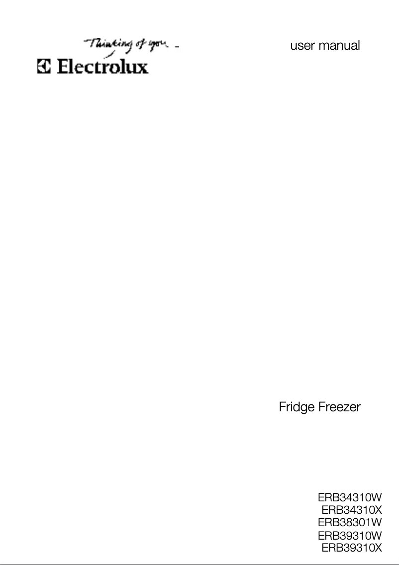 Image de la première page du manuel de l'appareil ERB 39310 W