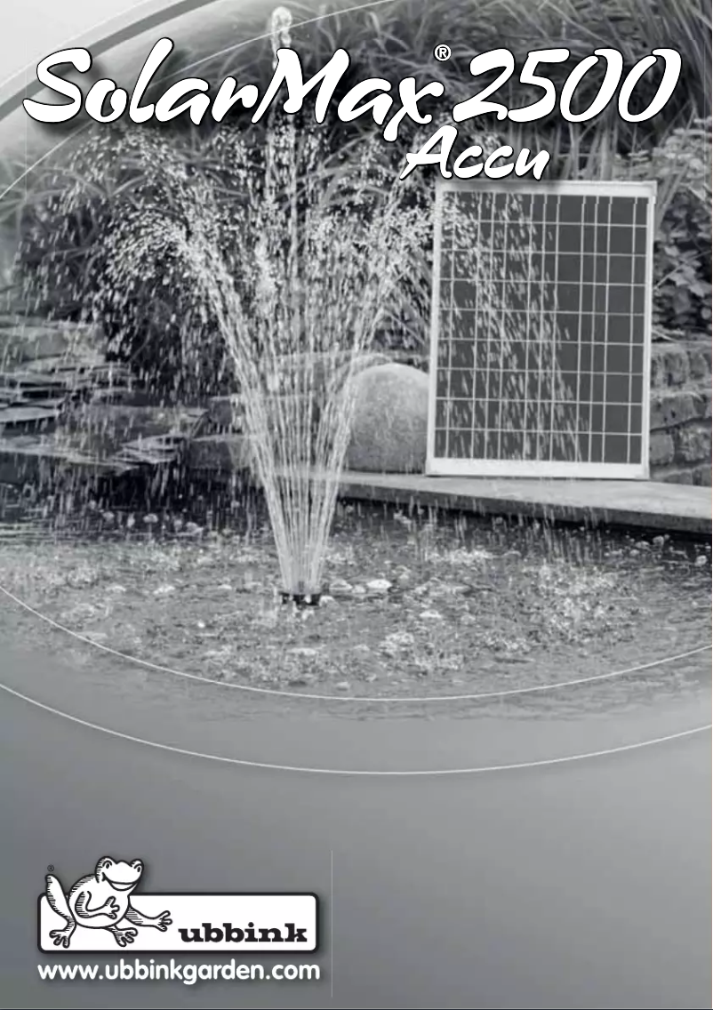 Page 1 de la notice Manuel utilisateur Ubbink SolarMax 2500