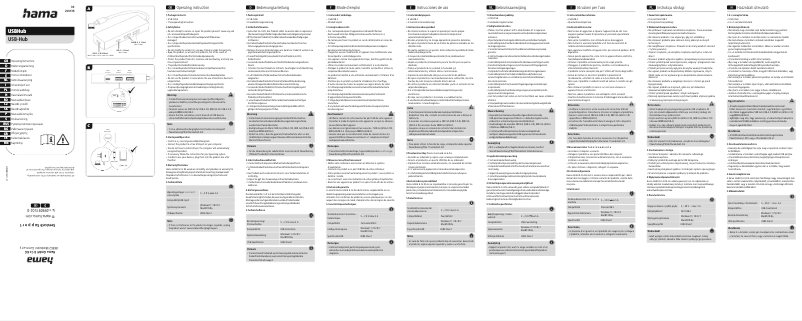 Page n°1 - Manuel utilisateur Hama 00200136