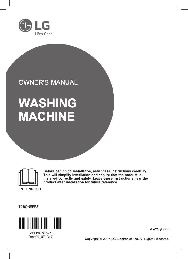 Page 1 de la notice Manuel utilisateur LG T9569NEFPS