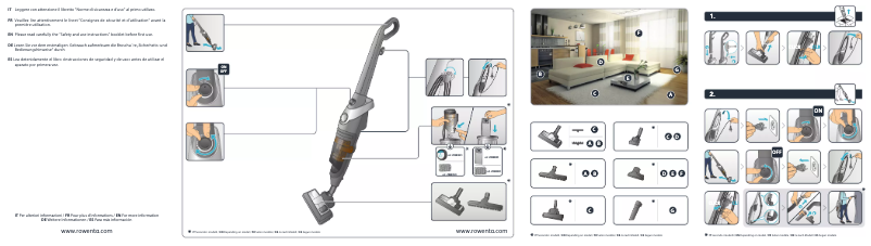 Page 1 de la notice Manuel utilisateur Rowenta Powerline Extreme RH8165WA