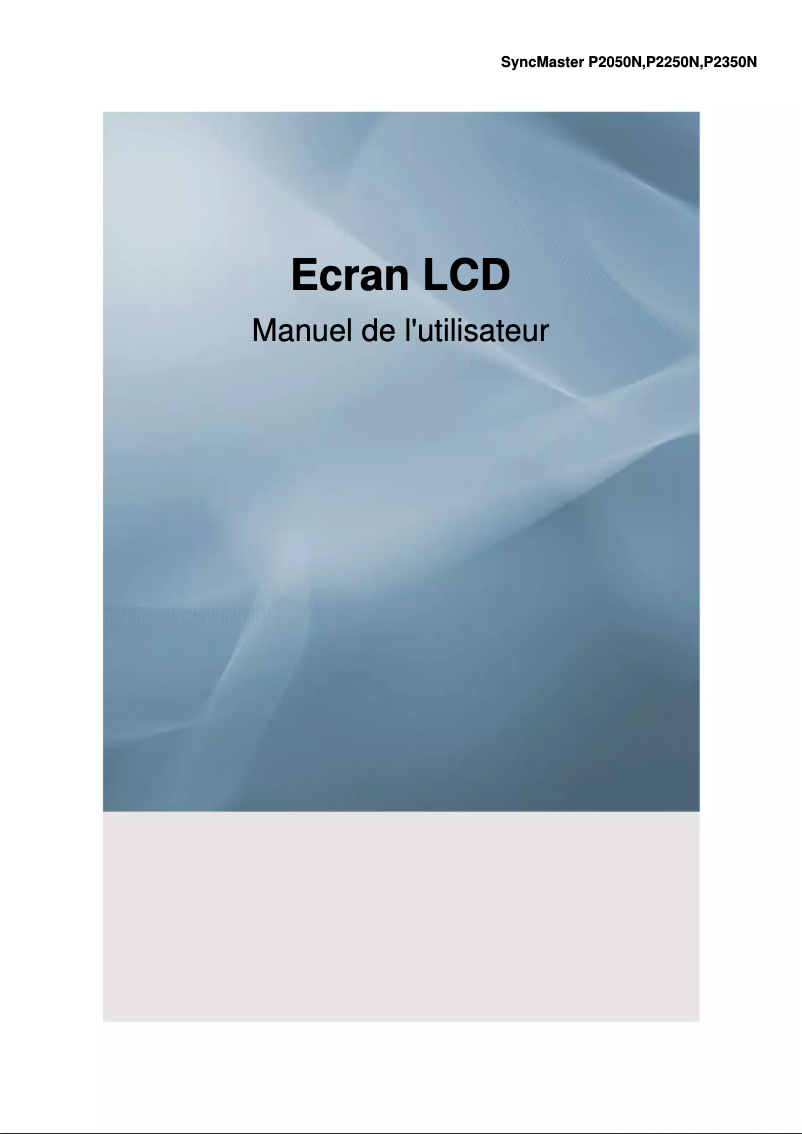Image de la première page du manuel de l'appareil P2050N