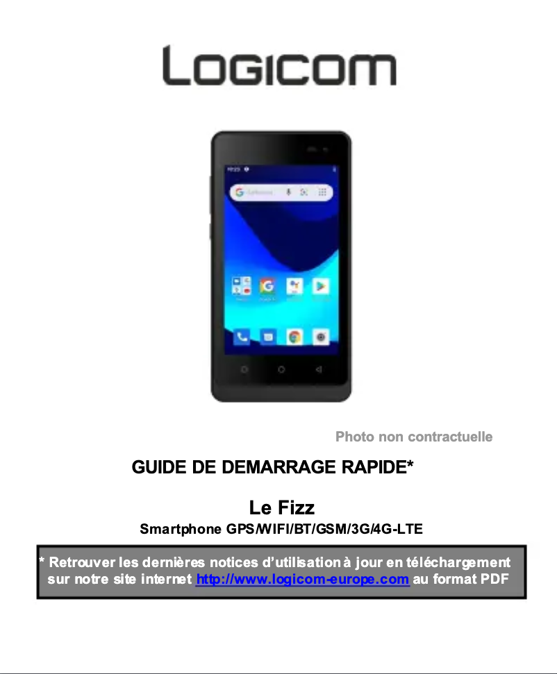 Page 1 de la notice Manuel utilisateur Logicom Le Spark