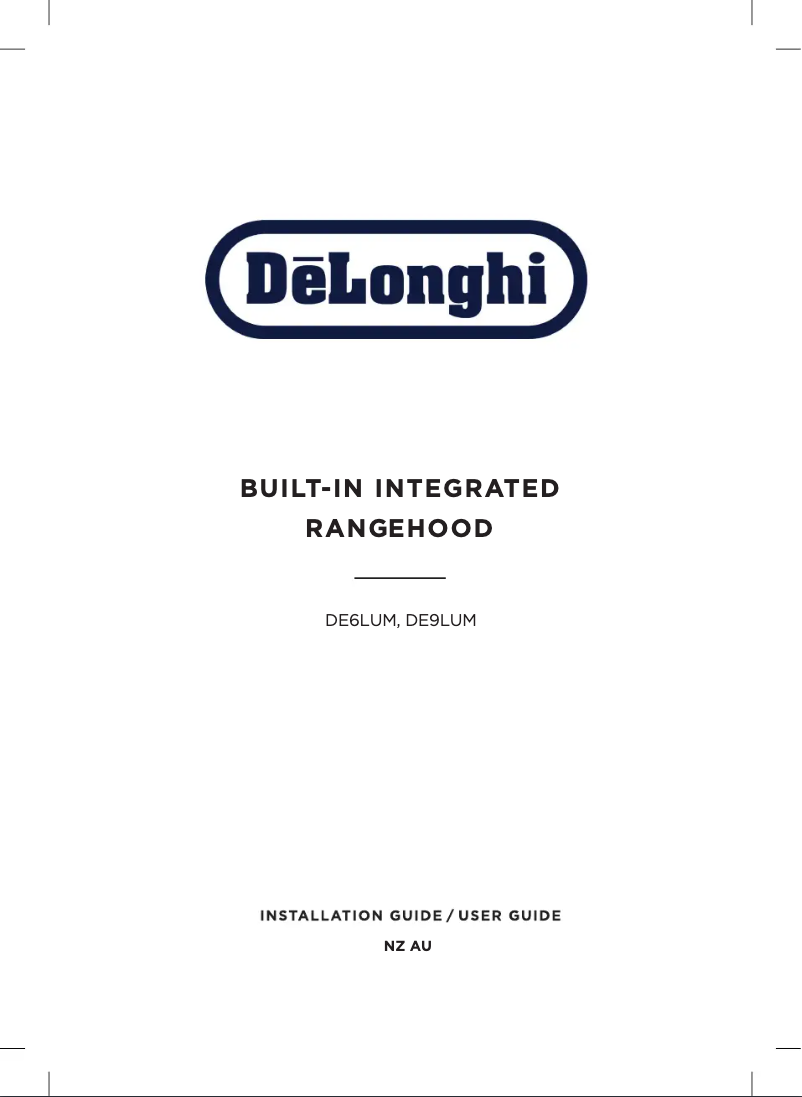 Page 1 de la notice Manuel utilisateur DeLonghi DE9LUM