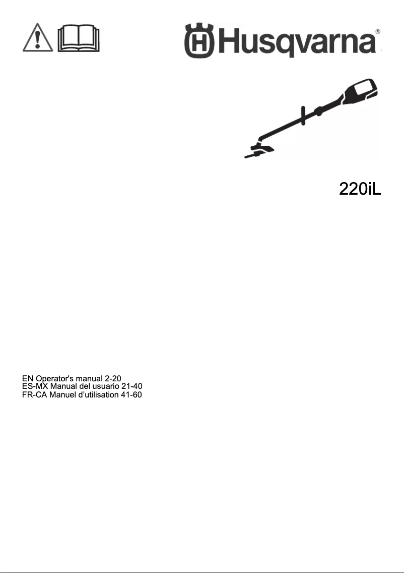 Page 1 de la notice Manuel utilisateur Husqvarna 220iL